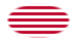 Sons of Liberty (USA ca 1765, 13 fält)-Flagga som oval vinjett
