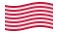 Sons of Liberty (USA ca 1765, 13 fält)-Flagga som vajar