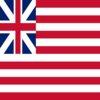 Grand Union (USA 1775-1777)-Flagga fyrkant