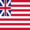 Grand Union (USA 1775-1777)-Flagga fyrkant