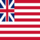 Grand Union (USA 1775-1777)-Flagga fyrkant