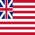 Grand Union (USA 1775-1777)-Flagga fyrkant