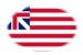 Grand Union (USA 1775-1777)-Flagga som oval vinjett
