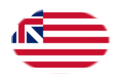 Grand Union (USA 1775-1777)-Flagga som oval vinjett