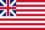 Grand Union (USA 1775-1777)-Flagga rektangulär