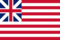 Grand Union (USA 1775-1777)-Flagga rektangulär