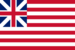 Grand Union (USA 1775-1777)-Flagga rektangulär