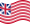 Viftande Grand Union (USA 1775-1777) flagga statisk