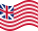 Viftande Grand Union (USA 1775-1777) flagga statisk