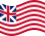 Viftande Grand Union (USA 1775-1777) flagga statisk