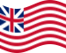 Viftande Grand Union (USA 1775-1777) flagga statisk
