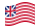 Grand Union (USA 1775-1777)-Flagga som vajar
