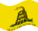 Viftande Gadsden (USA ca 1775) flagga statisk