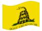 Animerad flagga Gadsden (USA ca 1775)