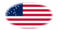 Great Star (USA 1818-1819)-Flagga som oval vinjett