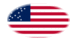 Great Star (USA 1818-1819)-Flagga som oval vinjett