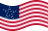 Viftande Great Star (USA 1818-1819) flagga statisk