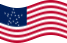 Viftande Great Star (USA 1818-1819) flagga statisk