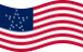 Viftande Great Star (USA 1818-1819) flagga statisk