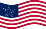 Viftande Great Star (USA 1818-1819) flagga statisk