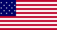 Star-Spangled Banner (USA 1795-1818)-Flagga rektangulär