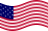 Viftande Star-Spangled Banner (USA 1795-1818) flagga statisk