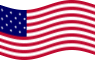 Viftande Star-Spangled Banner (USA 1795-1818) flagga statisk