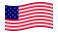 Star-Spangled Banner (USA 1795-1818)-Flagga som vajar