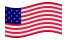 Star-Spangled Banner (USA 1795-1818)-Flagga som vajar