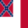 Blood-Stained Banner (Konfedererade staterna 1865)-Flagga fyrkant