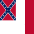 Blood-Stained Banner (Konfedererade staterna 1865)-Flagga fyrkant
