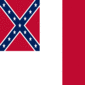 Blood-Stained Banner (Konfedererade staterna 1865)-Flagga fyrkant