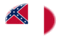 Blood-Stained Banner (Konfedererade staterna 1865)-Flagga som oval vinjett