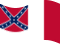 Viftande Blood-Stained Banner (Konfedererade staterna 1865) flagga statisk