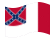 Blood-Stained Banner (Konfedererade staterna 1865)-Flagga som vajar