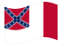 Blood-Stained Banner (Konfedererade staterna 1865)-Flagga som vajar