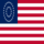 USA 37 stjärnor (1867-1877)-Flagga fyrkant
