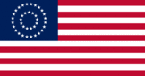 USA 37 stjärnor (1867-1877)-Flagga rektangulär
