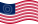Viftande USA 37 stjärnor (1867-1877) flagga statisk