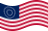 Viftande USA 37 stjärnor (1867-1877) flagga statisk