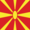 Makedonien-Flagga fyrkant