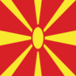 Makedonien-Flagga fyrkant
