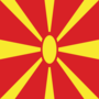 Makedonien-Flagga fyrkant