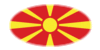 Makedonien-Flagga som oval vinjett