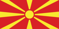 Makedonien-Flagga rektangulär