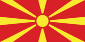 Makedonien-Flagga rektangulär