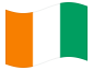 Animerad flagga Elfenbenskusten