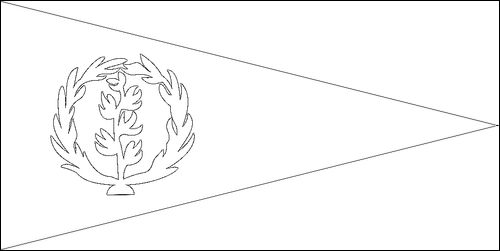 Kontur av flaggan för Eritrea att färglägga