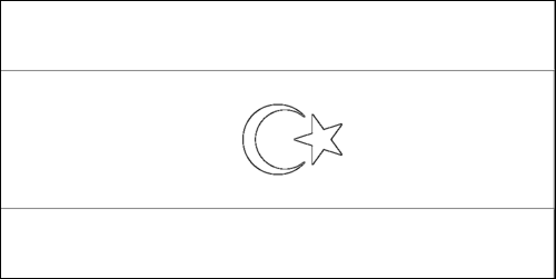 Kontur av flaggan för Libyen att färglägga