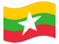 Animerad flagga Myanmar (Burma, Burma)